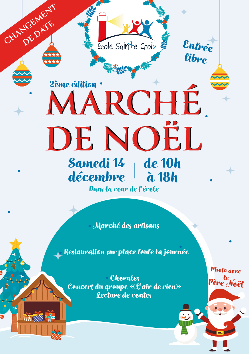 Flyer marché de Noël 2024 - recto - report